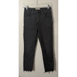 Everlane High-Rise‎ Skinny Button Fly Jeans Black Size 27 Stretch